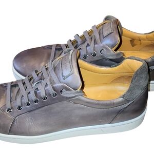 Magnanni Charcoal Leather Sneakers